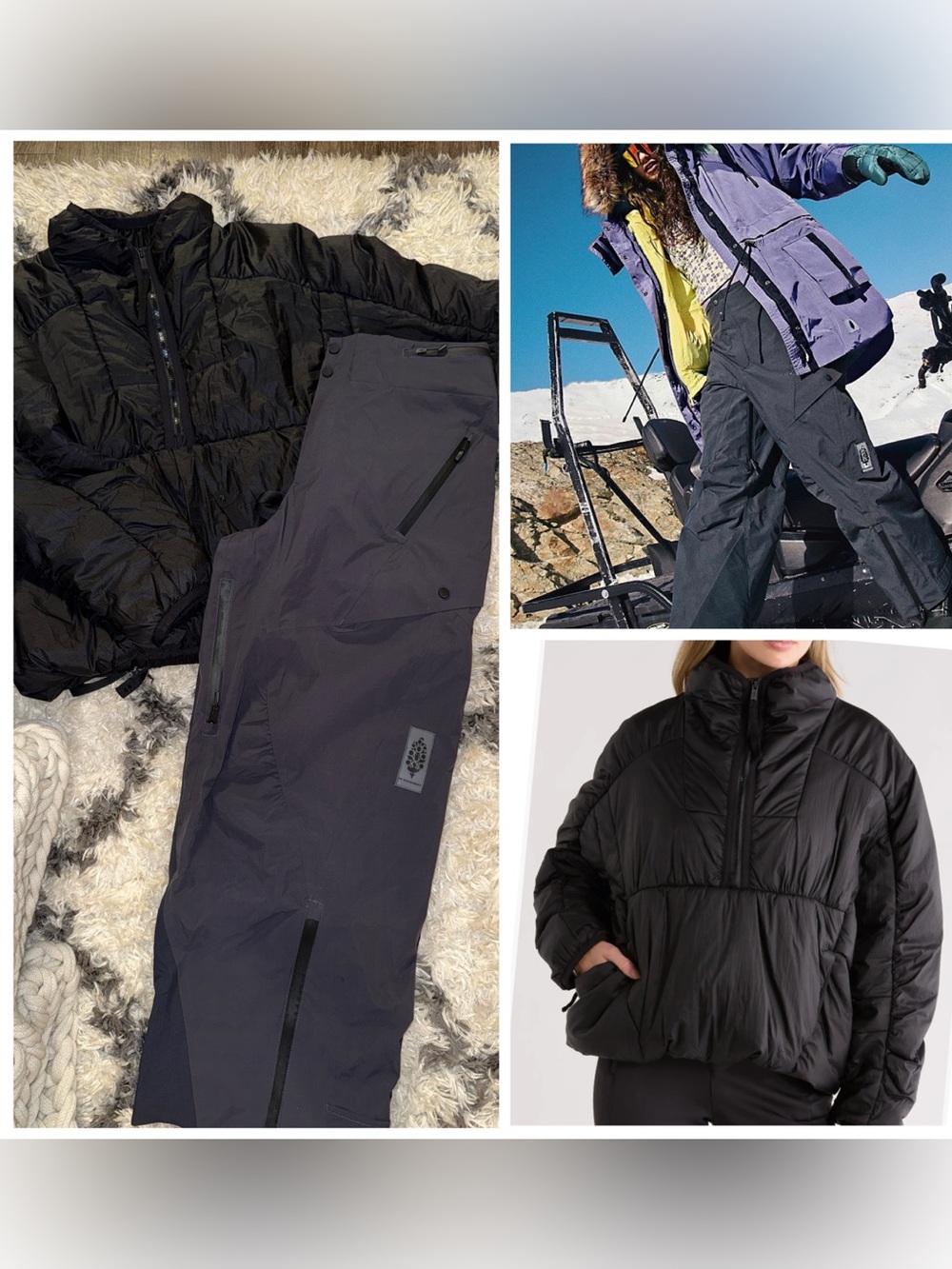 Free People movement, peak to peak ski pants and FP movement jacket bundle